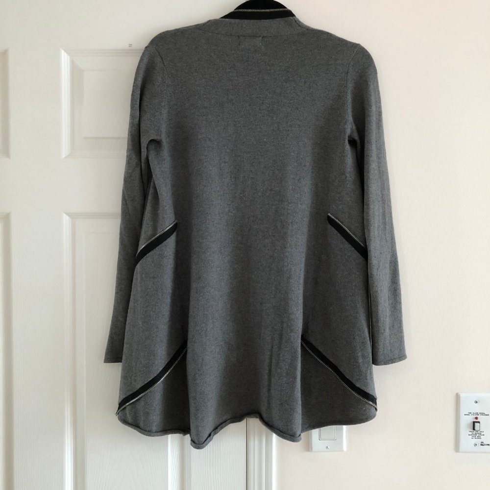 Anthropology Asymmetric Draped Knit Zip Cardigan - Picture 3 of 3